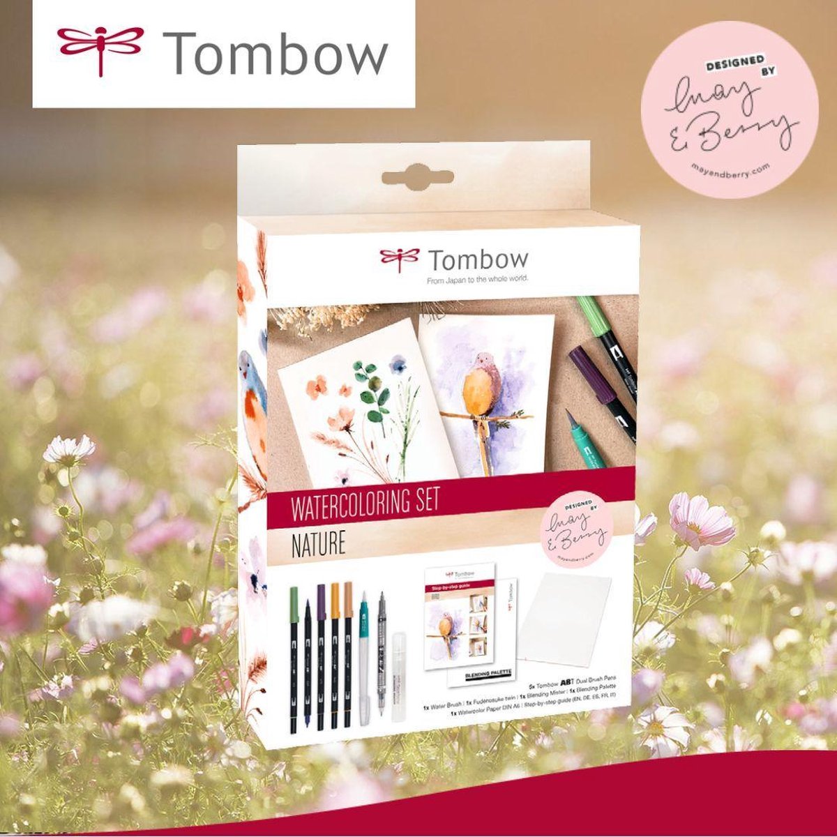 Tombow - Watercolouring canvas set - Natuur - Aquarelverf set