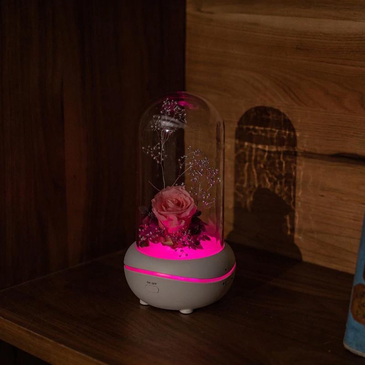 Waterloze Geurversreider | Etherische olie | Essential oil | Oplaadbaar | Aromatherapie | Aromatherapy | Diffuser | 7 kleuren LED | Roze