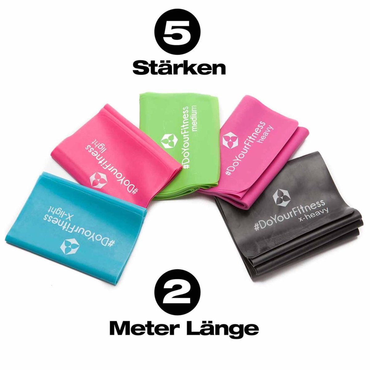 #DoYourFitness Weerstandsband - 200 x 15cm - Set van 5
