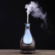 Devacieux Luchtbevochtiger Aromatherapie + 10 ML Etherische olie - Aroma Diffuser 400 ML Donkerbruin - Olie Diffuser -