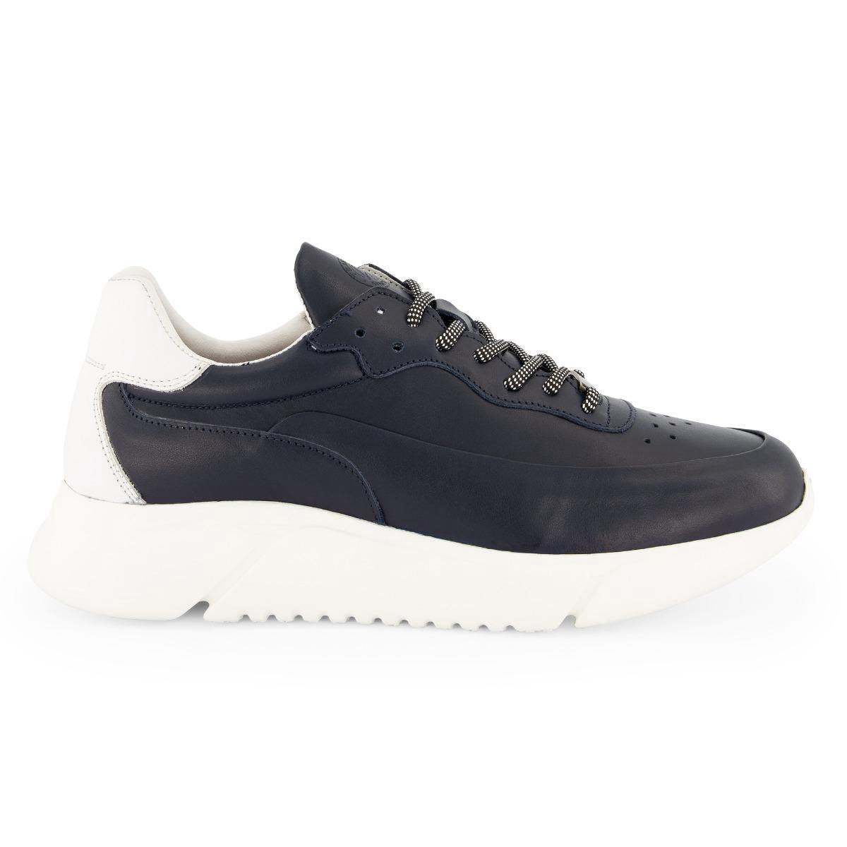 Travelin' Retford - Leren heren sneaker - Navy donkerblauw - Maat 46
