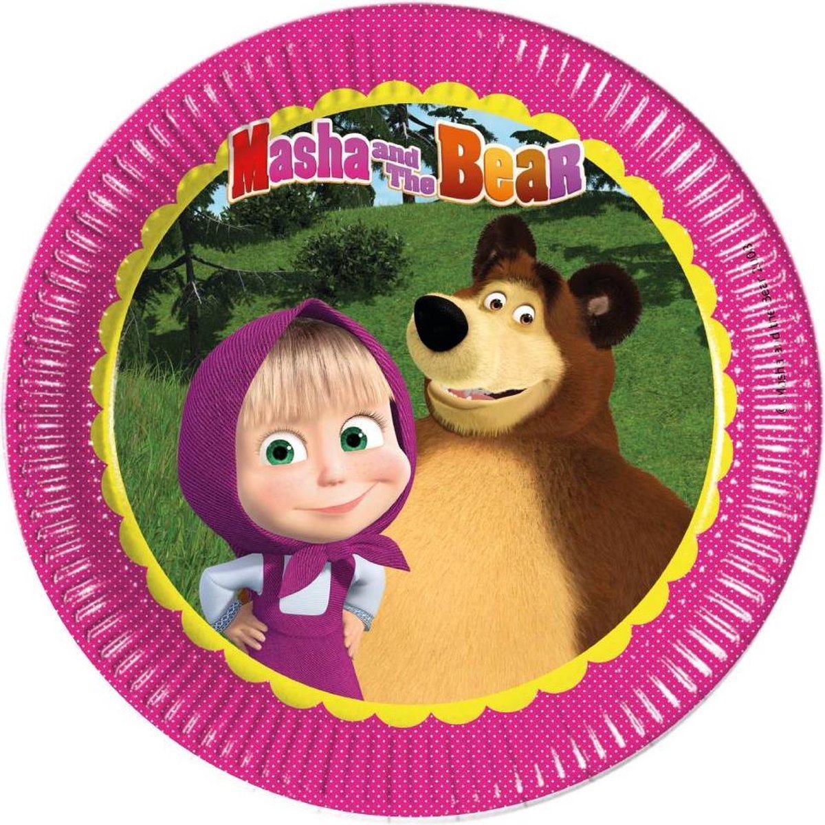 Masha en de Beer Borden 23cm 8 stuks