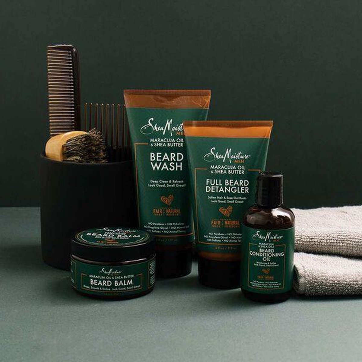 Shea Moisture Men Complete Beard Kit/Shea Moisture/Baard producten/Baard olie/Baard Shampoo/Baard Balm/Baard Conditioner