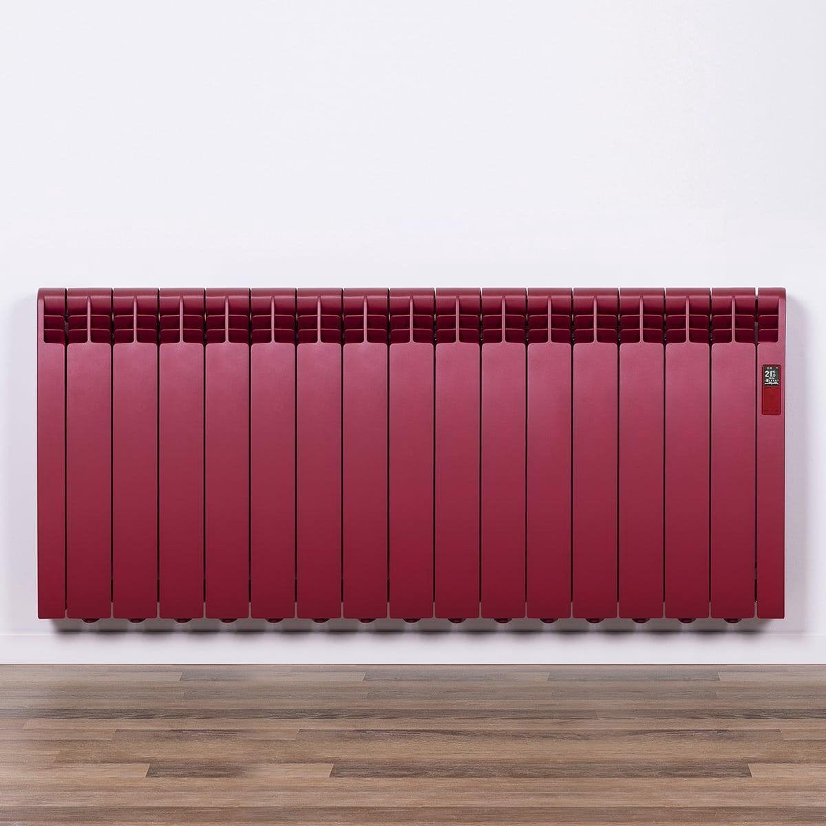 Elektrische Radiator Wifi Ruby Red (RAL) - Smartcontrol via app - Energiebesparende functies - Laag verbruik - Realtime consumptie - 15 elementen - 1600 W - Zuinigste Radiator