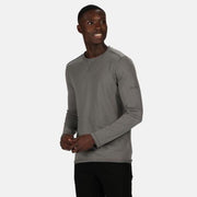 Karter II Coolweave Lichtgewichte t-shirt met lange mouwen van Regatta voor Heren van biologisch katoen
