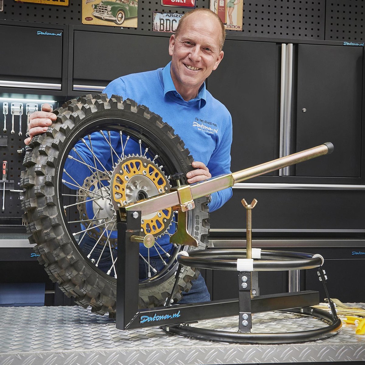 Datona® Universeel motorbanden demonteerapparaat - Mat Zwart