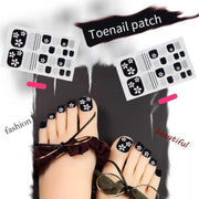 teen nagel stickers nailart zwart zilver met witte bloemen nagelsticker kalknagel verbergen