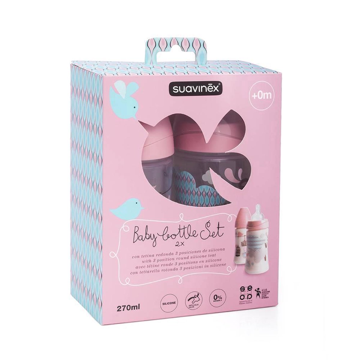 Suavinex - Cadeauset - 2 Flessen van 270ml - Girl - Meisje
