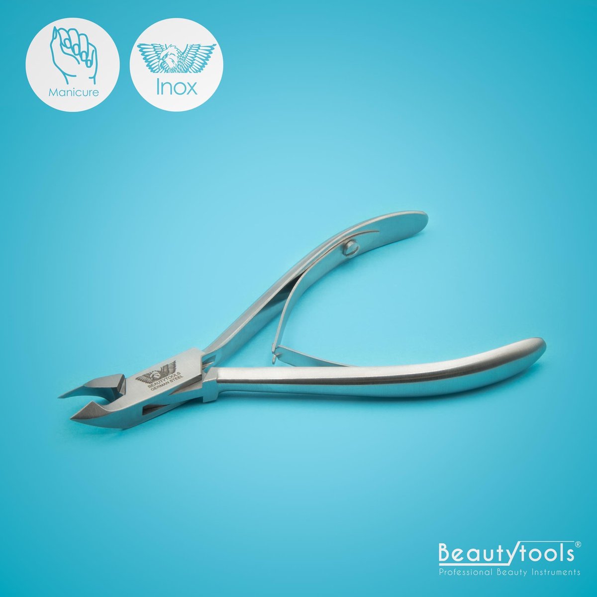 Beautytools Nagelriem Knipper/INOX Vellentang Voor Het Verwijderen Van Nagelriemen (Cuticle Cutter) - Nagelriem Knipper Met Extra Lange Handvat - 8 mm Bek (Square Box) (NN-2397)