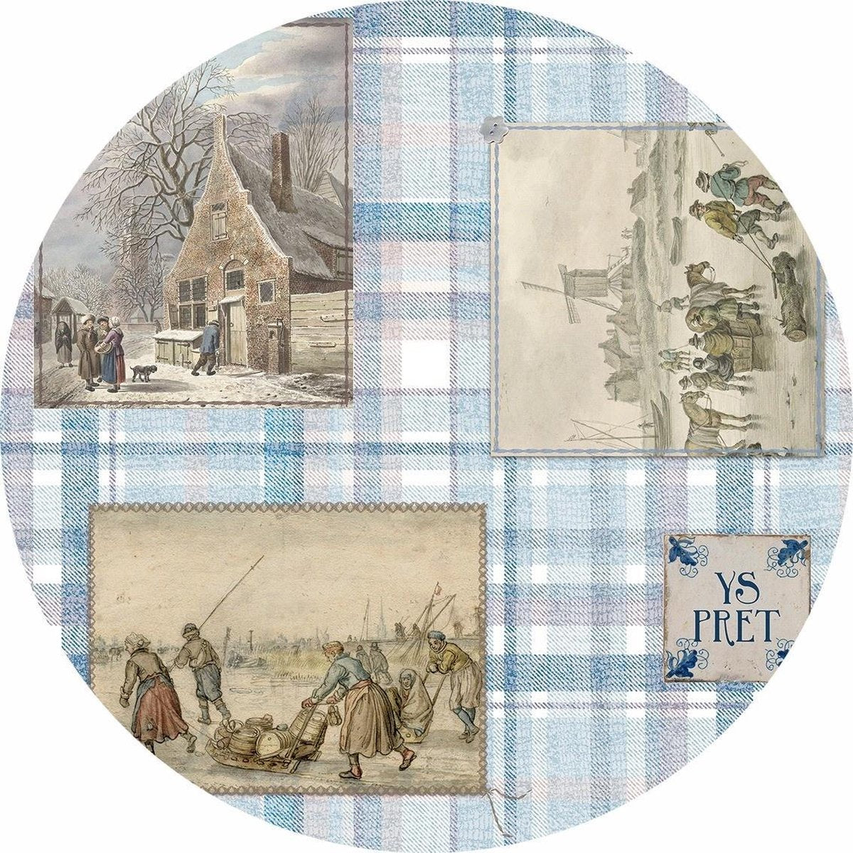 Tafelzeil rondIJspret - 160 cm