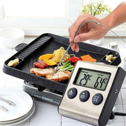 Digitale Keukenthermometer - Aluminium - Zilverkleurig / Zwart