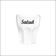 6 onbreekbare Shot glaasjes - Borrel glaasjes - met tekst - Salud