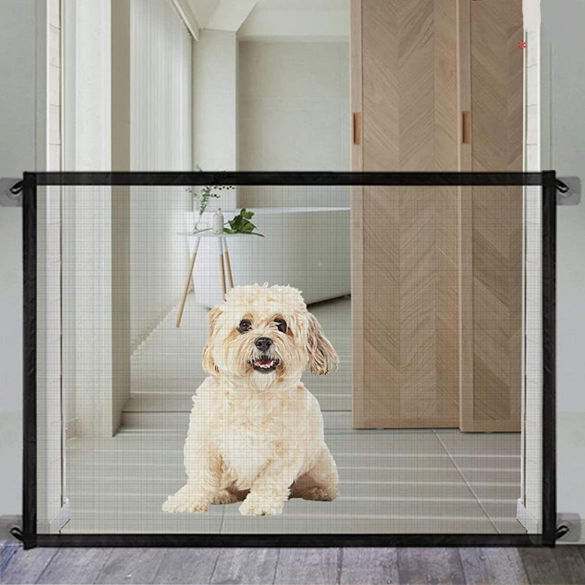 Membeli® Oprolbaar Traphekje Zonder Boren 110x74 cm - Traphekje Klembevestiging Hond - Traphekje Opvouwbaar - Zwart