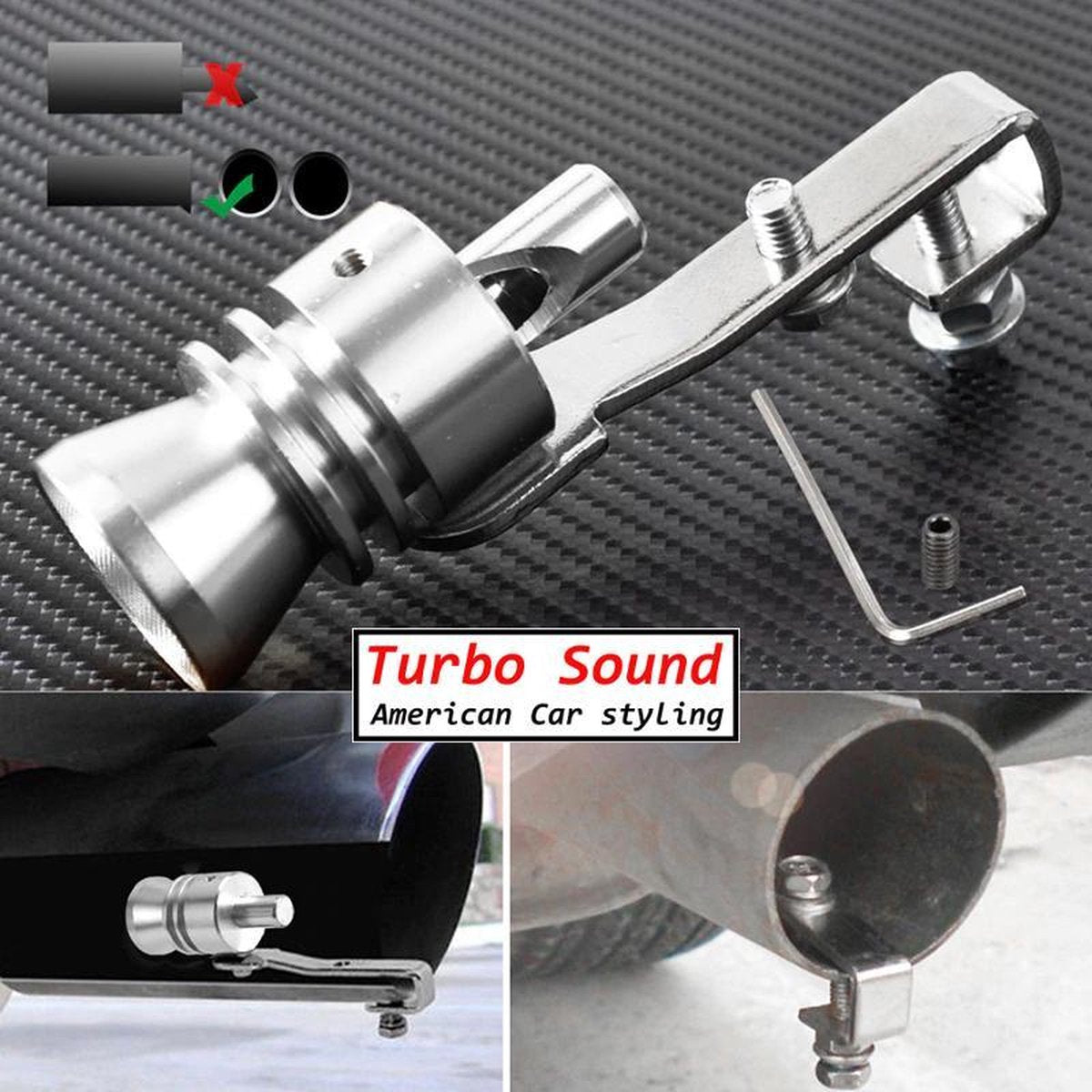 Car Turbo sound - uitlaatfluitje / Turbo Whistler Universeel