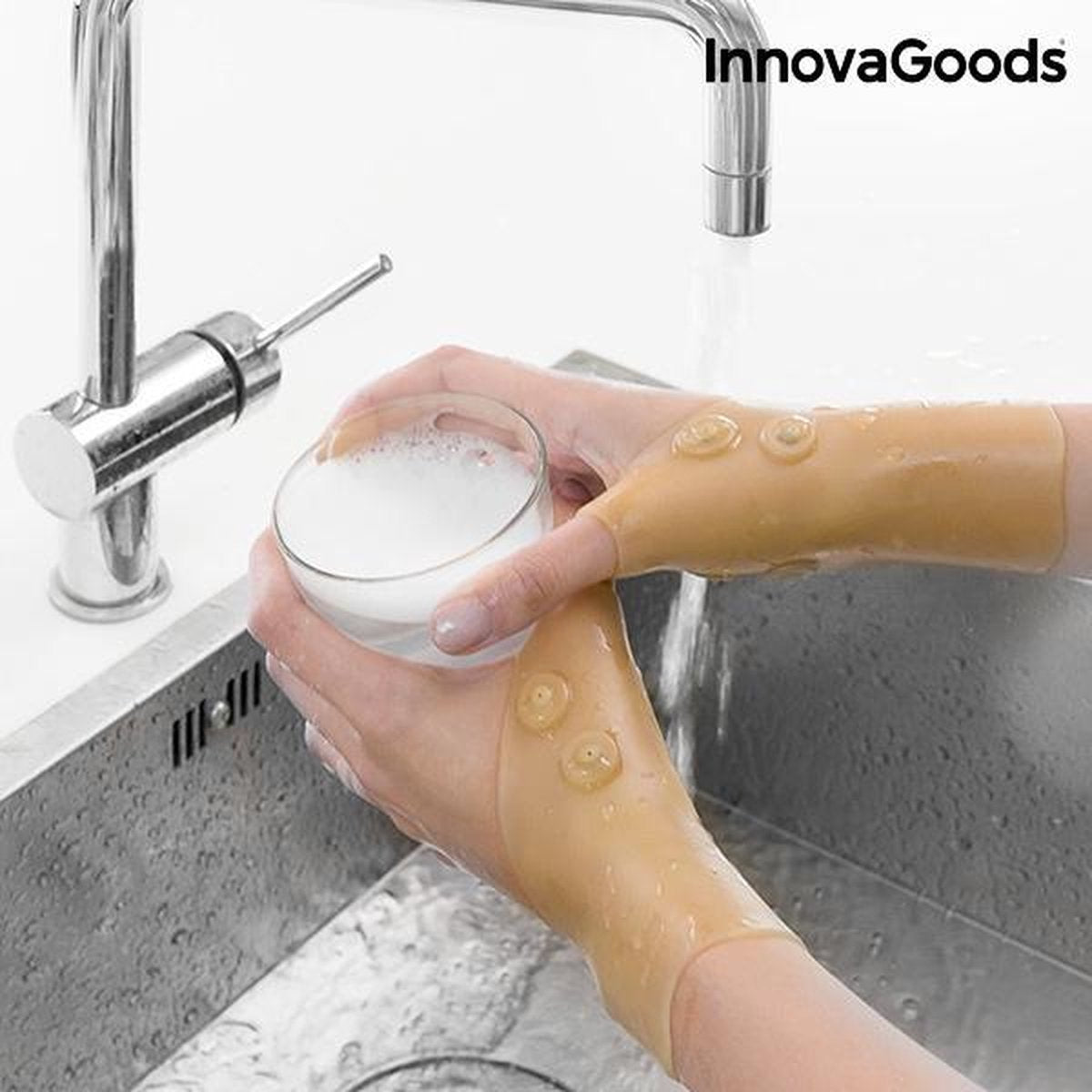 InnovaGoods Compressie Polsbanden met Magnetische Punten - set van 2