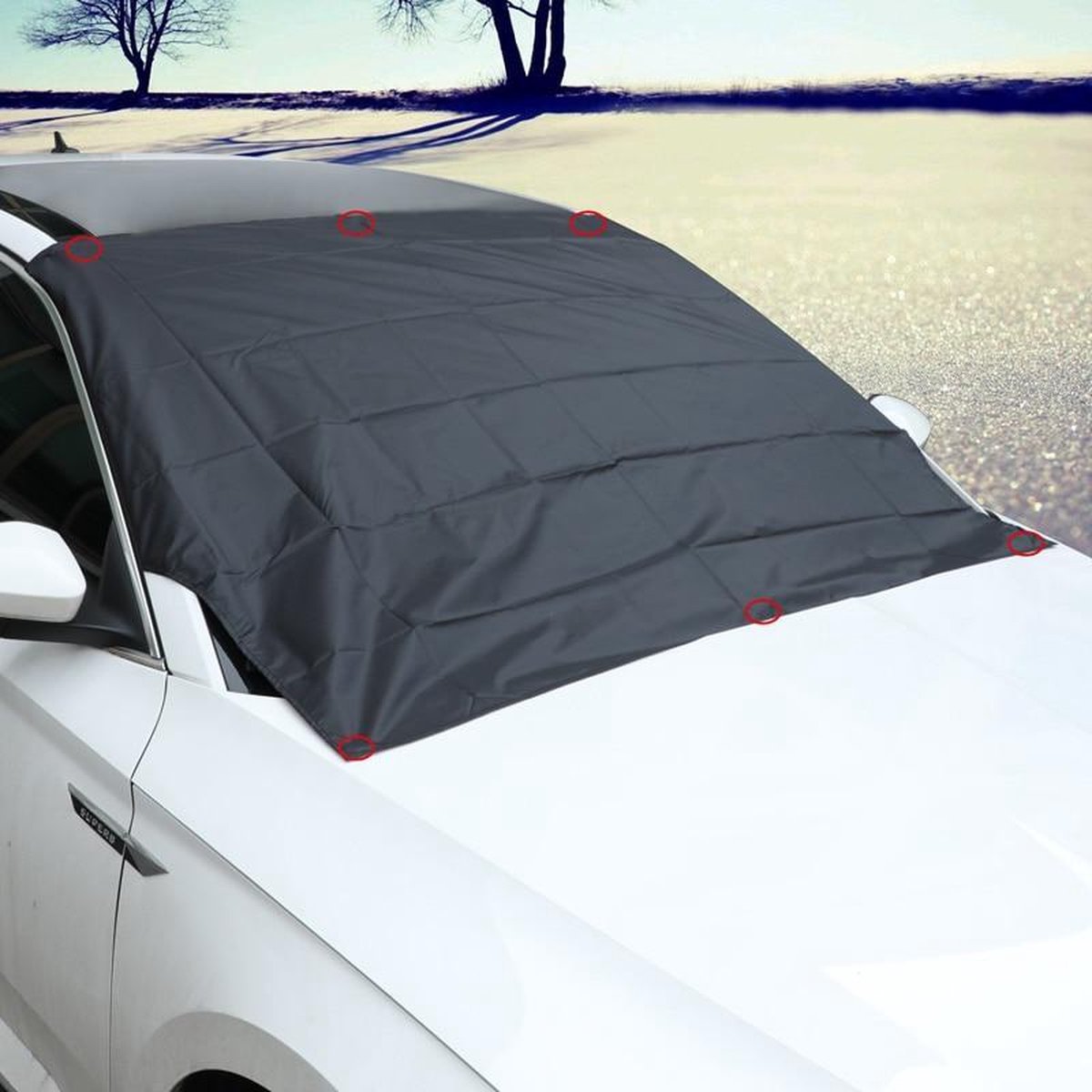 Magnetisch Zonnescherm voor de auto - Universeel antivries scherm - Zonwering voor de auto - Zwart
