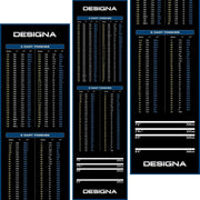 Designa Carpet Dart Mat - Non Slip Back - 290cm x 80cm - Blauwe rand