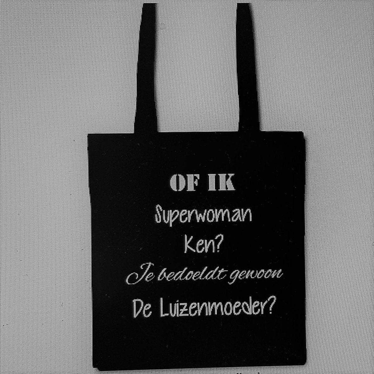 Cadeau Set van 2 | Tas shopper Of ik superwoman ken? Je bedoelt gewoon de Luizenmoeder bedankt bedanken afscheid juf juffen juffendag meester afscheid  Juffendag cadeau  Einde schooljaar   juf