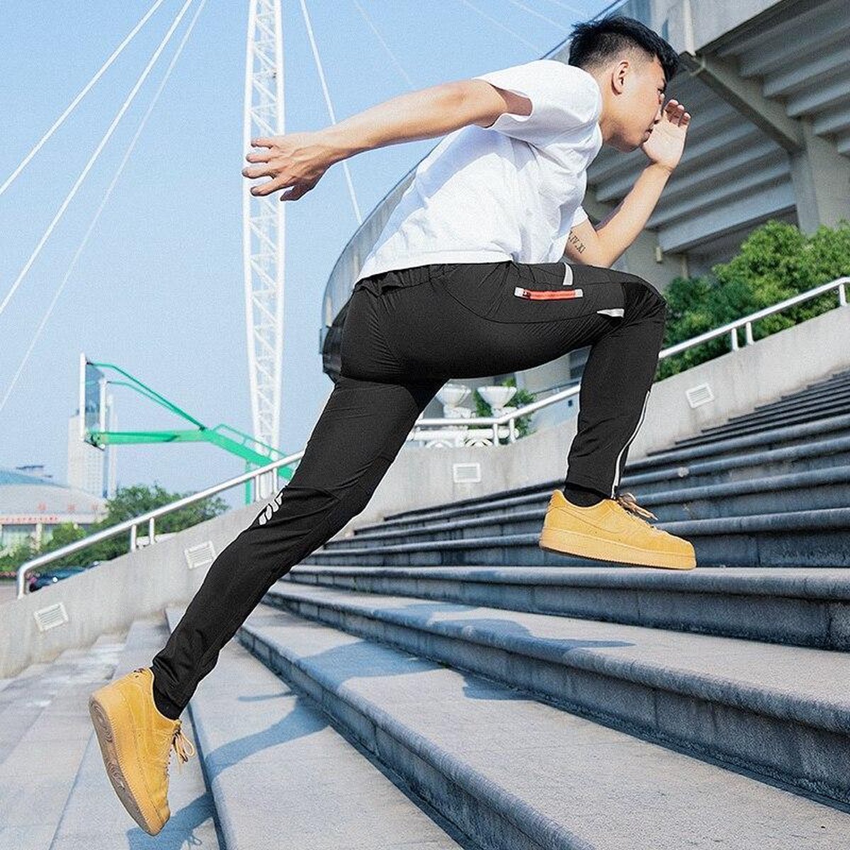 Baymate Licht Comfortabele Fietsbroek Mannen Vrouwen Lente Zomer Ademend Hight Elasticiteit Sportbroek Reflecterende Broek XL