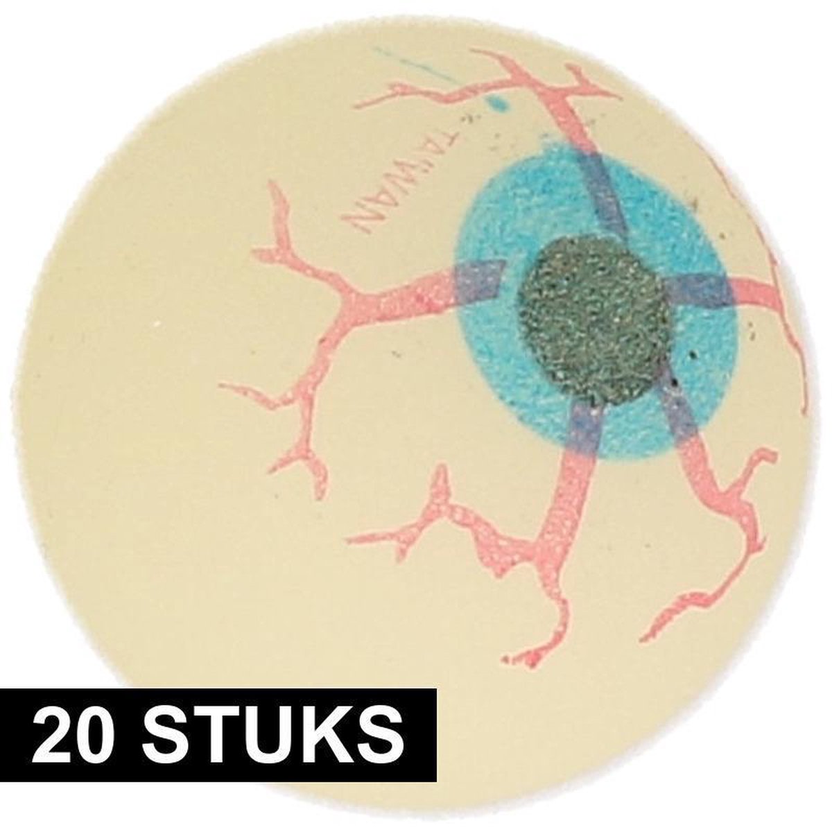 20x Glow in the dark enge decoratie oogballen/ogen van 4 cm voor Halloween - Feestartikelen/versieringen