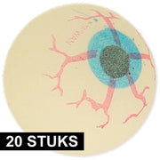 20x Glow in the dark enge decoratie oogballen/ogen van 4 cm voor Halloween - Feestartikelen/versieringen