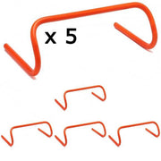 Vinex - Mini Horden 5er set - Minihorde - Coordinatie Minihorden - Horden - Micro Hurdle - 22 cm hoog - Kunststof - Oranje