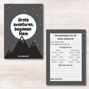 Babyshower Invulkaarten Avonturier 10 Stuks - A6 300 Grams - Baby Voorspellingen - Babyshower Spelletje