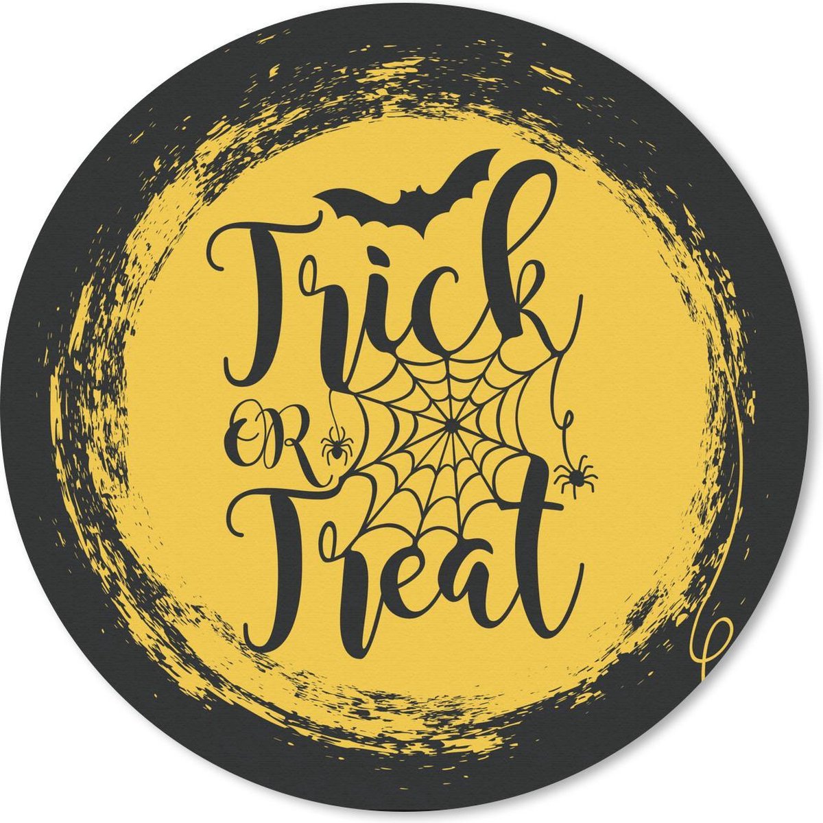 Muismat - Mousepad - De volle maan van Halloween in een illustratie - 30x30 cm