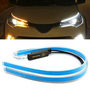 S&L auto led strip Set van 2  - auto accessories - auto led verlichting - knipperlicht met daglicht waterdicht 60cm lang Kleur Wit