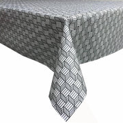 MixMamas Tafelkleed Gecoat Kubussen - 140 x 250 cm - Grijs/Antraciet