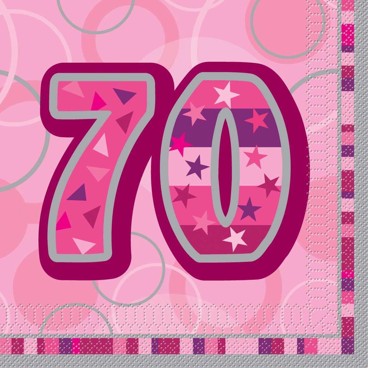 servetten glitz pink - 70 - 16 stuks - 33 x 33 cm