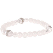 Armband glaskristal met strass offwhite