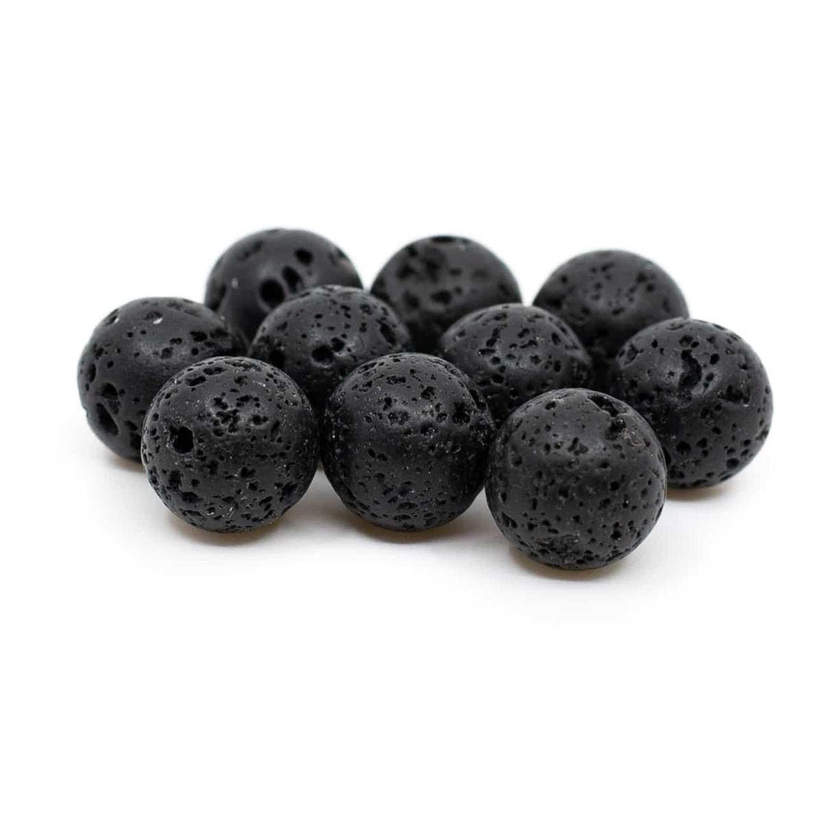 Edelsteen Losse Kralen Lavasteen – 10 stuks (8 mm)