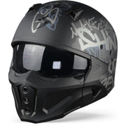 Scorpion Covert-X Wall Matt Black Silver Jet Helmet 2XL