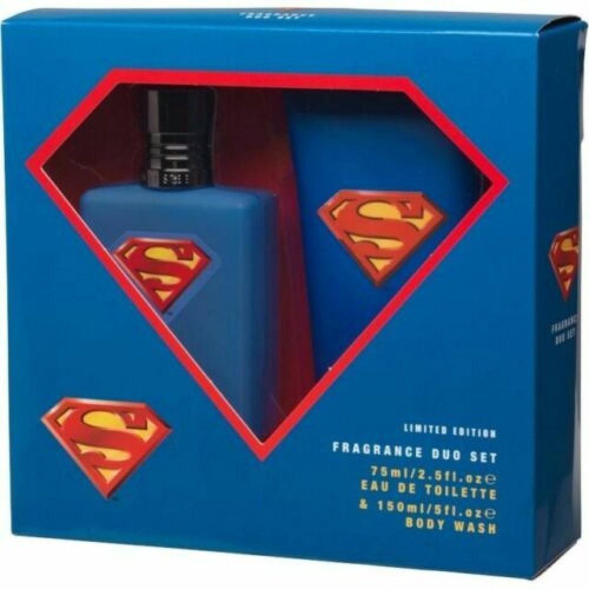 Superman Cologne Men 75ml  - Cologne - Badschuim 150ml - Geschenkset - Cadeauset - Eau De Toilette