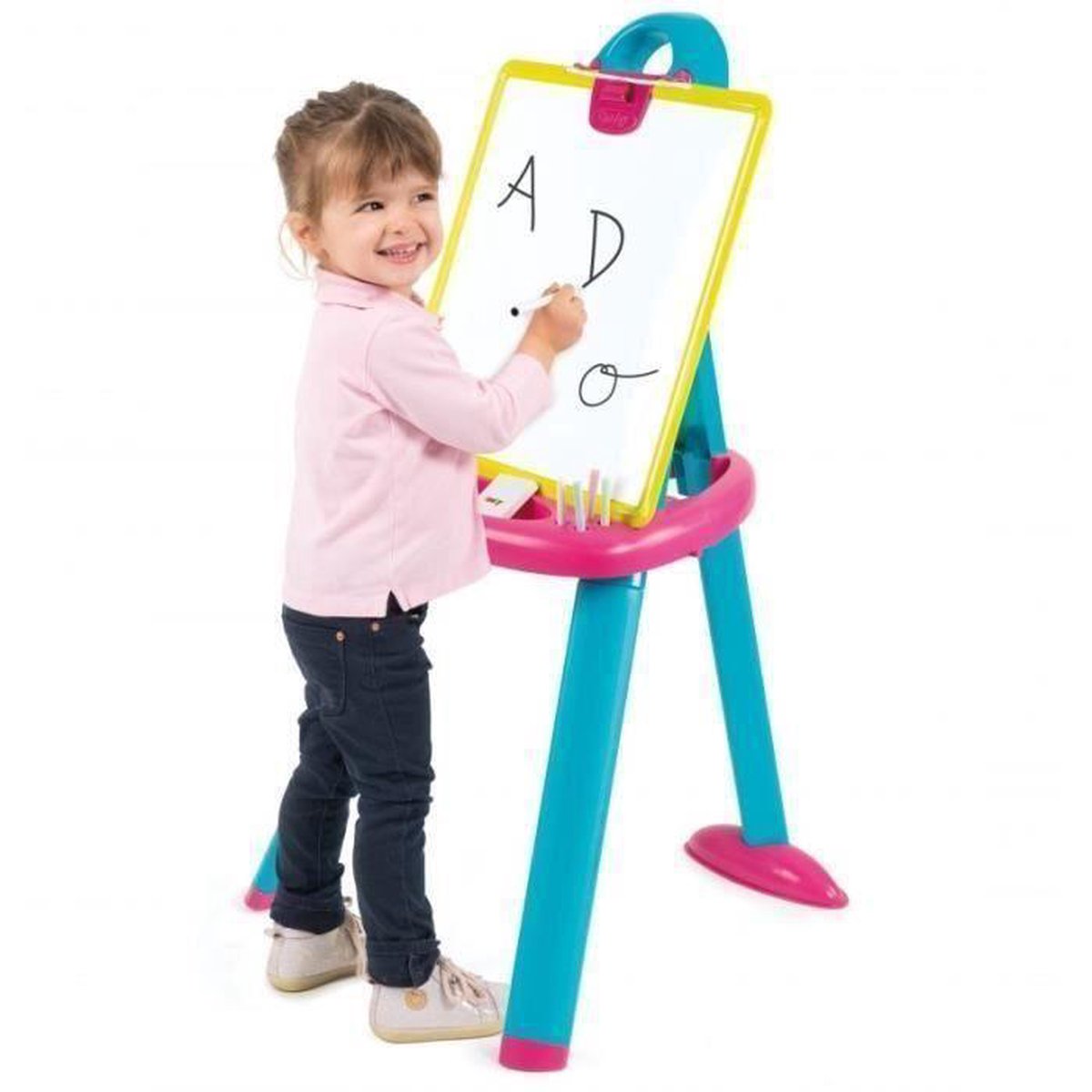 SMOBY Roze plastic tafel + accessoires