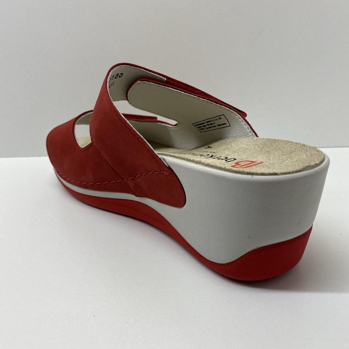 BERKEMANN - Damesmodel Callista 01201-901 - Comfort slipper - muiltje - rood - maat EU: 38 2/3 en UK: 5