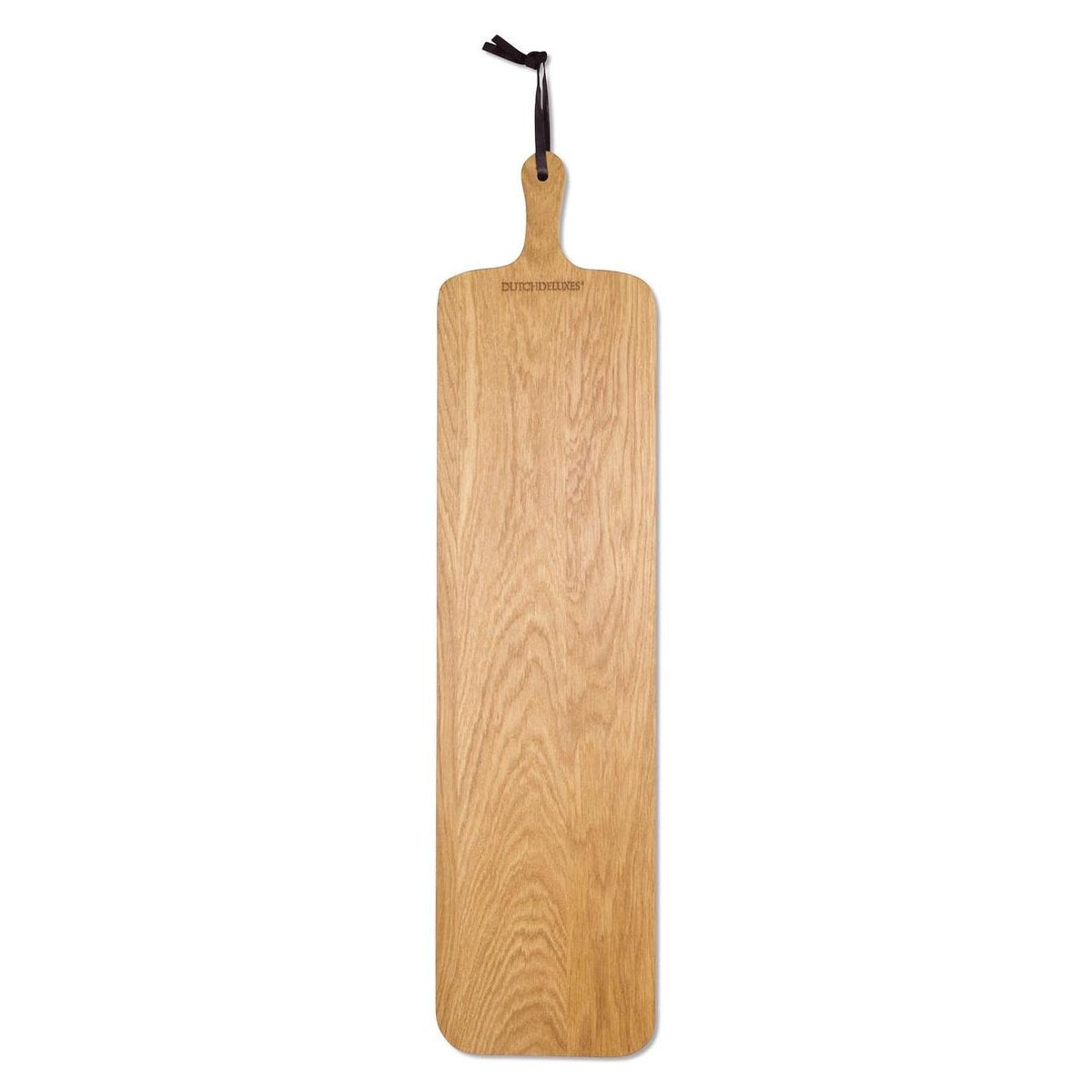 Dutchdeluxes - XL Broodplank / Serveerplank - Slim Fit - Massief Eikenhout - 70 x 19 cm - Met handvat