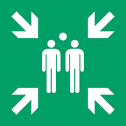 Pictogram bordje Verzamelplaats | 300 * 300 mm | verpakt per 2 stuks