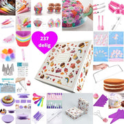 Meest Luxe complete taartset XL Unicorn - Taart Decoratie set - Eenhoorn - Bakset - Bakken - Unicorn - Verjaardag - Taarten - Cupcakes - Taartdecoratie - Bakbenodigdheden - Verjaardagstaart - Versiering - Cake - plateau - Taartstandaard
