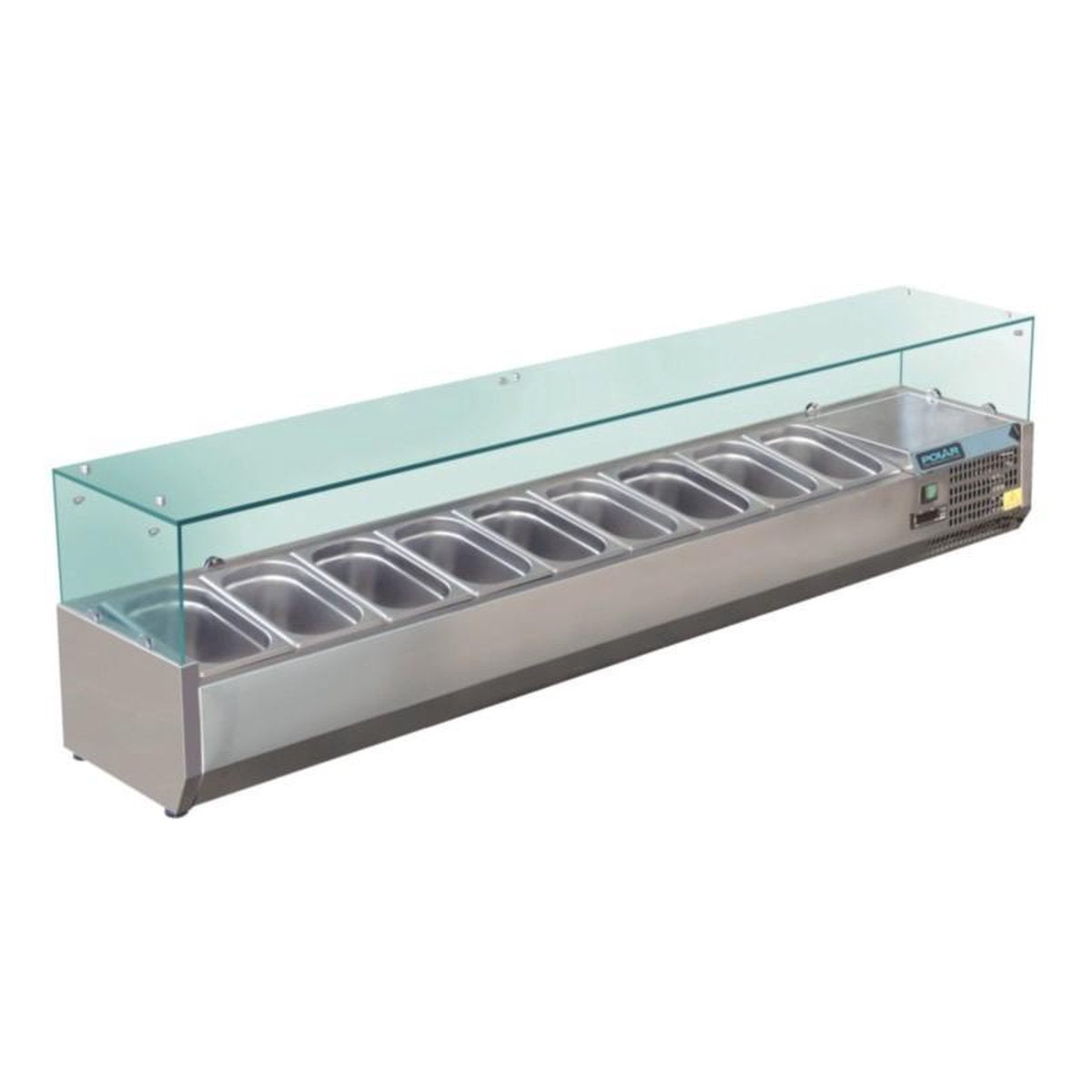 Polar opzetkoelvitrine 9x GN1/3