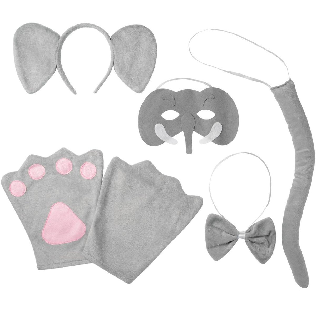 dressforfun - Accessoireset olifant Kinderen  - verkleedkleding kostuum halloween verkleden feestkleding carnavalskleding carnaval feestkledij partykleding - 302035