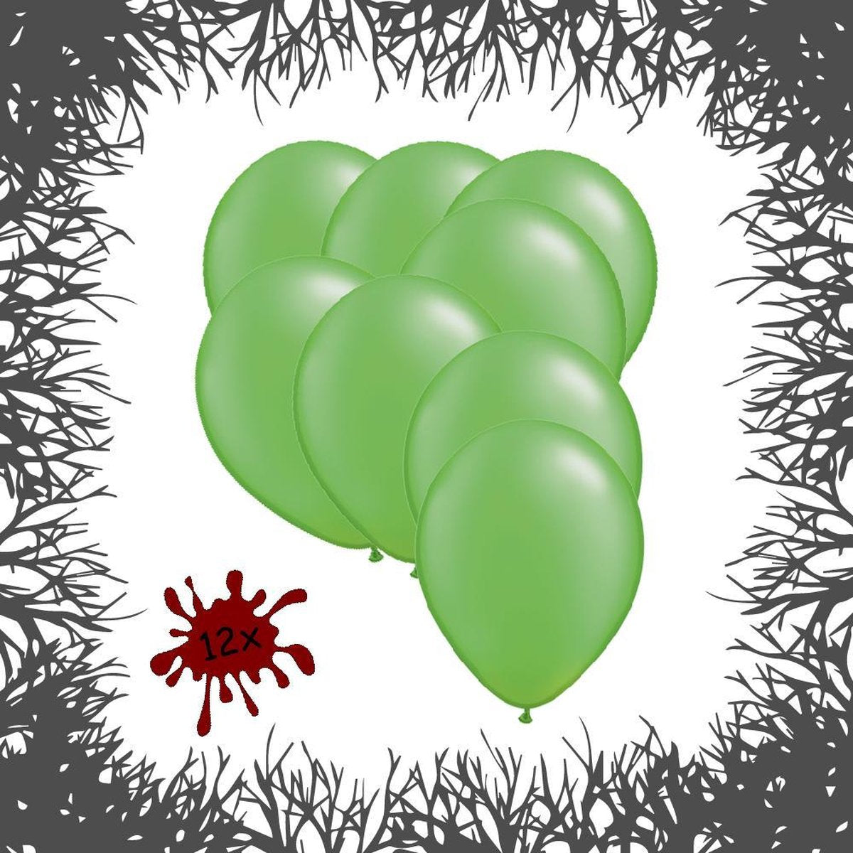 Premium Ballonnen Zombie Green 12 stuks 30 cm