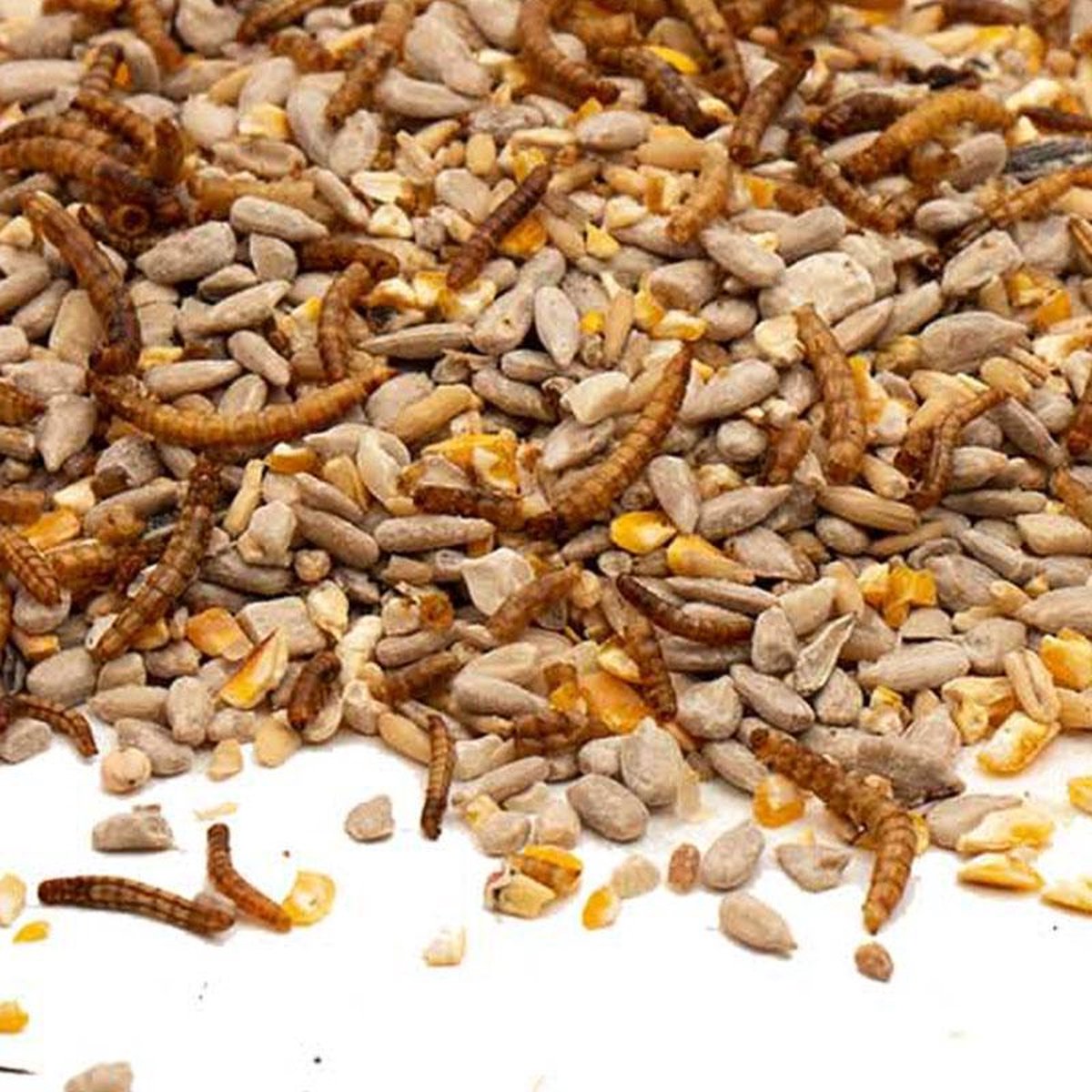 Strooivoer High Energy Plus met meelwormen - Onkruidvrij - 10 KG