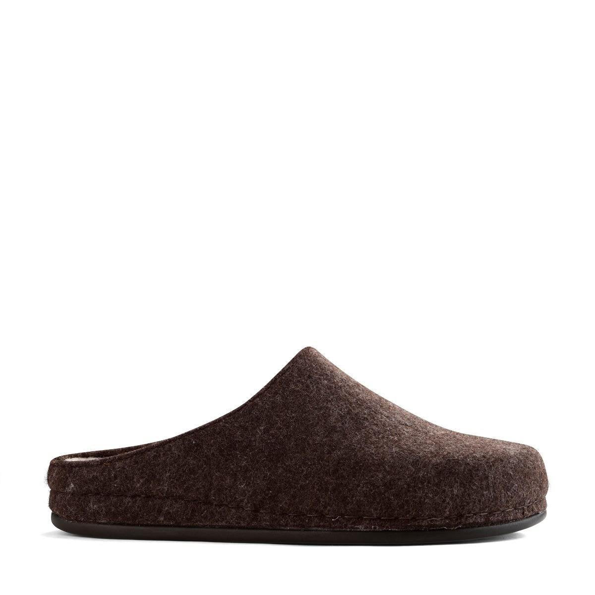 Travelin Be-Home Sloffen - Wollen Pantoffels - Heren - Donkerbruin - Maat 40