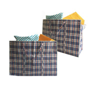 MixMamas Big Shopper Boodschappentas - 60 x 50 cm - Set van 10 - Blauw