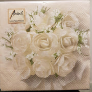 servetten witte rozen