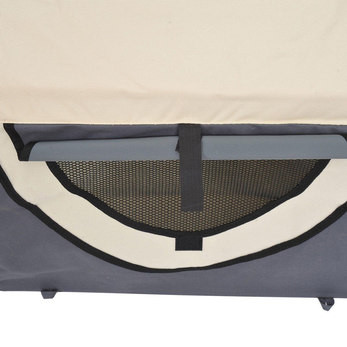 PawHut Honden transporttas opvouwbaar grijs/crème maat S 46 x 36 x 41cm