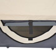 PawHut Honden transporttas opvouwbaar grijs/crème maat S 46 x 36 x 41cm