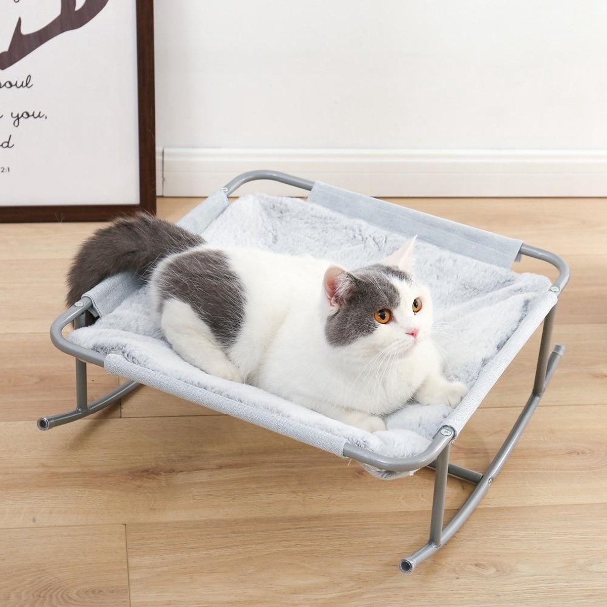 TBG Luxe Huisdier Kat Opknoping Bed Huis Ronde Zachte Kat Hangmat Gezellige Schommelstoel Afneembare Huisdier Bed Wieg Huis voor Katten Hond Nest MatAWW1083GY
